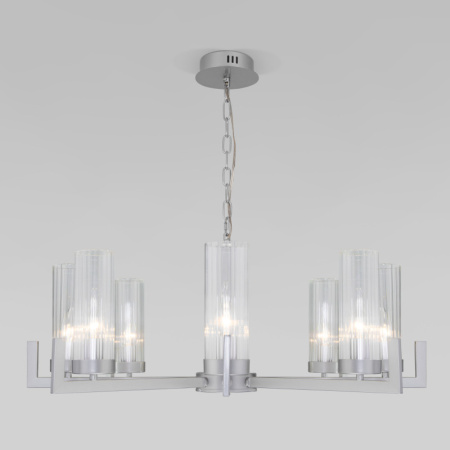 Люстры подвесные — Подвесная люстра Eurosvet 60133/8 серебро купить в 