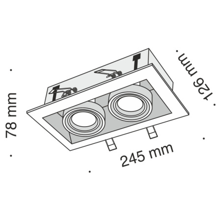 Встраиваемые точечные светильники — Встраиваемый светильник Maytoni Technical DL008-2-02-S купить в 