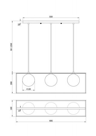 Люстры подвесные — Подвесная люстра Freya FR5113PL-03G купить в 