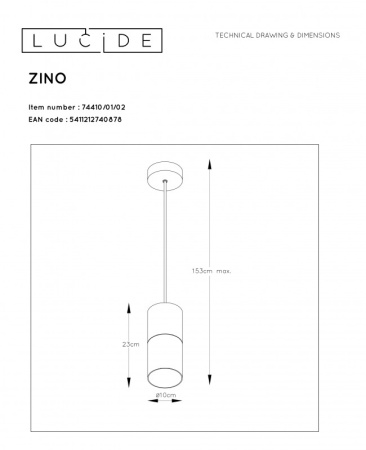 Подвесные светильники — Подвесной светильник LUCIDE 74410/01/02 купить в 
