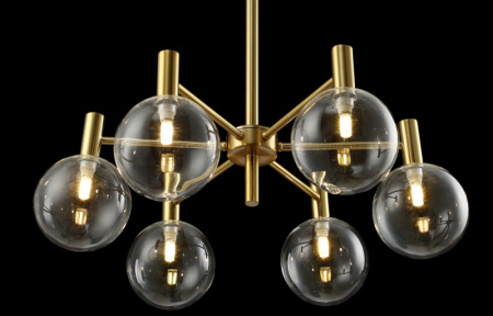 Люстры на штанге — Люстра на штанге Crystal Lux ANDRES SP6 BRONZE/TRANSPARENTE купить в 