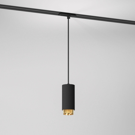 Трековые светильники — Светильник на шине Elektrostandard Nubis GU10 чёрный/золото (85021/01) однофазный купить в 