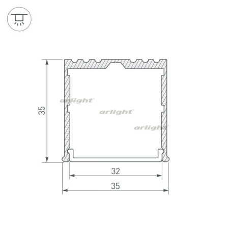 Профили для светодиодных лент — Профиль Arlight 036136 купить в 