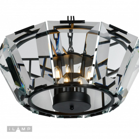 Люстры подвесные — Подвесная люстра iLamp 6107-600 BK купить в 