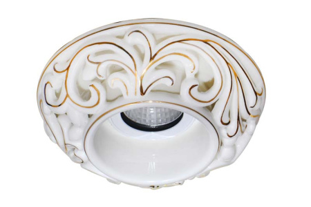 Встраиваемые точечные светильники — Встраиваемый светильник Donolux N1630-White+gold купить в 