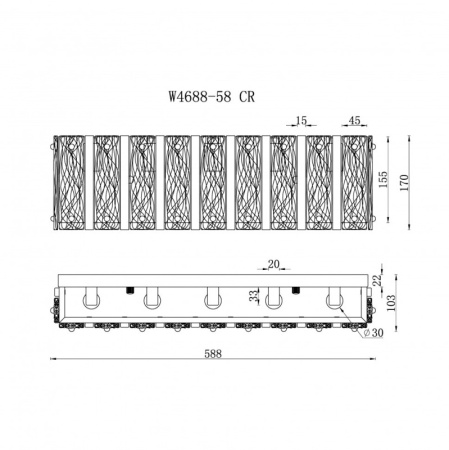 Настенные бра — Бра iLamp W4688-58 CR купить в 