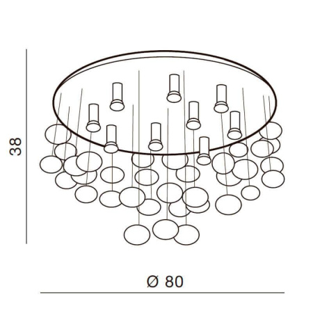 Потолочные люстры — Потолочная люстра Azzardo Luvia 80 AZ2542 купить в 