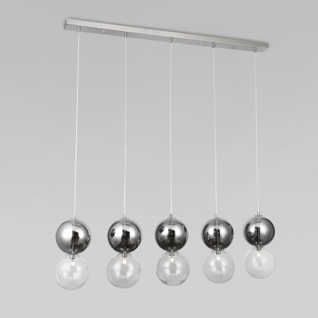 Подвесные светильники — Подвесной светильник Eurosvet 50091/5 хром/дымчатый купить в 