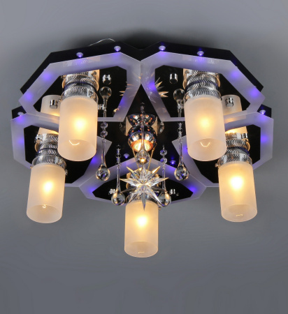 Потолочные люстры — 1157/5+1 черный-RGB купить в 