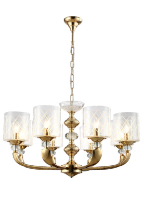 Люстры подвесные — Подвесная люстра Crystal Lux GRACIA SP8 GOLD купить в 