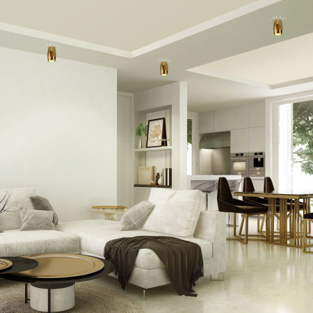 Накладные точечные светильники — Накладной светильник Elektrostandard DLN104 GU10 золото купить в 