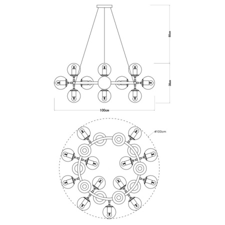 Люстры подвесные — Подвесная люстра ARTE Lamp A1664SP-25BK купить в 