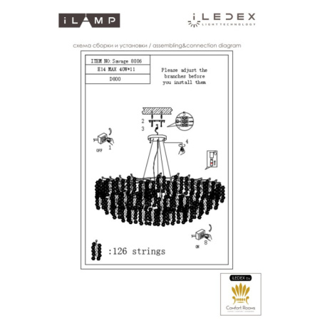 Люстры подвесные — Подвесная люстра iLamp 8006-D800 GD купить в  Люстры подвесные — Подвесная люстра iLamp 8006-D800 GD купить в