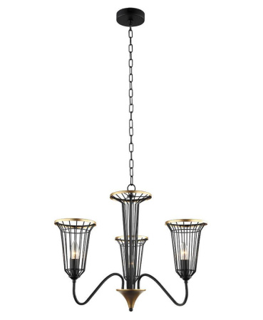 Люстры подвесные — Подвесная люстра Lumien Hall Блис 4016/3P-BK-GD купить в 