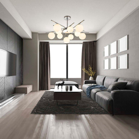 Люстры на штанге — Потолочная люстра Escada Sphere 642/10P Silver купить в 