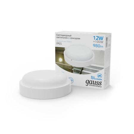 Пылевлагозащищенные светильники — Пылевлагозащищенный светильник Gauss 126411312-S купить в 