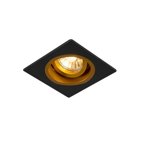 Точечные светильники — Встраиваемый светильник Zumaline Chuck dl square black- gold 92706 купить в  Точечные светильники — Встраиваемый светильник Zumaline Chuck dl square black- gold 92706 купить в