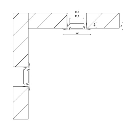 Профили для светодиодных лент — Профиль SWG RC-2206 купить в 