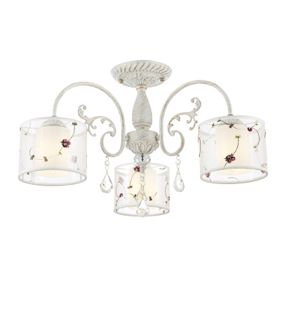 Потолочные люстры — 3575/3 белый с золотом купить в 