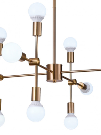 Люстры на штанге — Люстра на штанге Natali Kovaltseva LOFT LUX 75130/8C GOLD купить в 