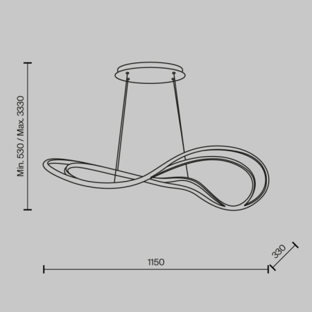 Подвесные светильники — Подвесной светильник Maytoni MOD283PL-L65BS3K купить в 