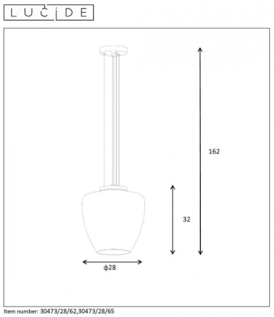 Подвесные светильники — Подвесной светильник LUCIDE 30473/28/65 купить в 