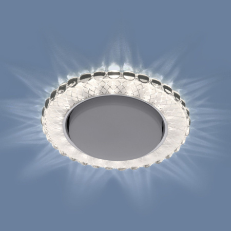 Встраиваемые точечные светильники — Встраиваемый светильник Elektrostandard 3034 GX53 SL/WH зеркальный/белый купить в 