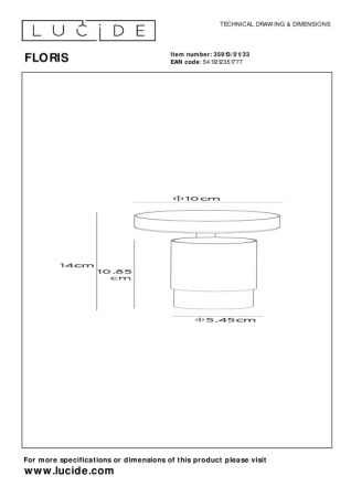 Споты — Спот LUCIDE 35913/01/33 купить в 