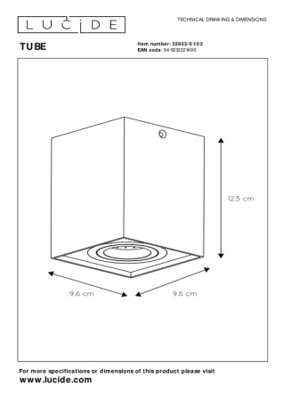 Накладные точечные светильники — Накладной светильник LUCIDE 22953/01/02 купить в 