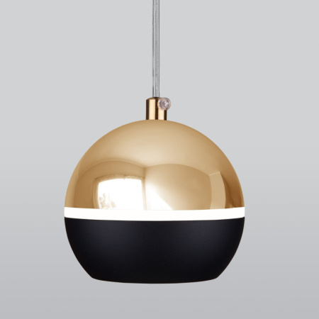 Подвесные светильники — Подвесной светильник Elektrostandard DLS023 9W 4200K черный/золото купить в 