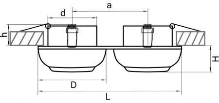 Встраиваемые точечные светильники — Встраиваемый светильник Lightstar 011826 купить в 