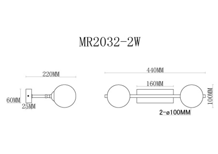 Настенные бра — Бра MyFar MR2032-2W купить в 