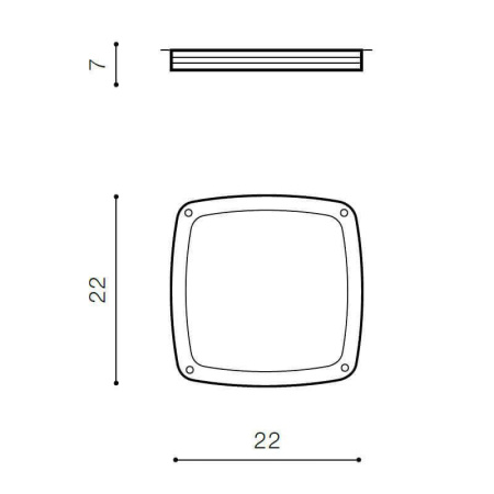 Накладные светильники — Накладной светильник Azzardo Fano Square AZ2186 купить в 