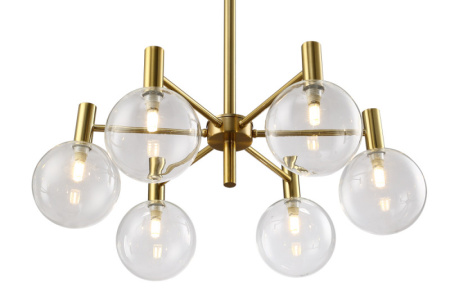 Люстры на штанге — Люстра на штанге Crystal Lux ANDRES SP6 BRONZE/TRANSPARENTE купить в 