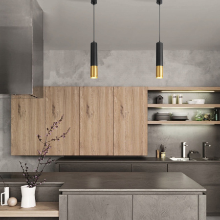 Подвесные светильники — Подвесной светильник Eurosvet DLN108 GU10 черный/золото купить в 