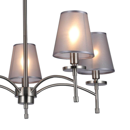 Люстры на штанге — Подвесная люстра Escada Faith 694/5PL Nickel купить в 