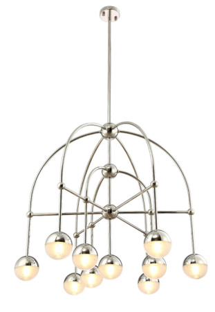 Люстры на штанге — Люстра на штанге Crystal Lux TRUENA SP-PL6+3+1 NICKEL купить в 