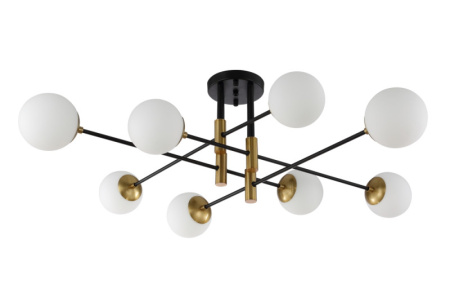 Люстры на штанге — Люстра на штанге Crystal Lux FIDEL PL8 BLACK купить в 