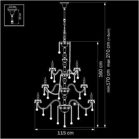 Потолочные люстры — Подвесная люстра Osgona Vidare 738302 купить в 