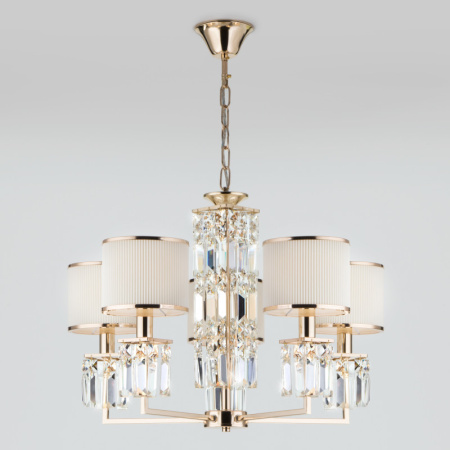 Люстры подвесные — Подвесная люстра Eurosvet 10129/5 золото/прозрачный хрусталь Strotskis Smart (10099/5) купить в  Люстры подвесные — Подвесная люстра Eurosvet 10129/5 золото/прозрачный хрусталь Strotskis Smart (10099/5) купить в