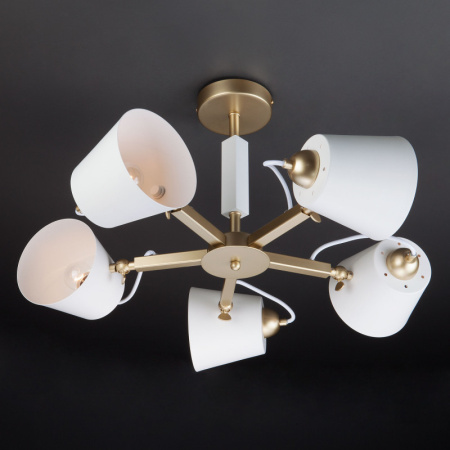 Люстры на штанге — Люстра на штанге Eurosvet 70083/5 золото купить в 