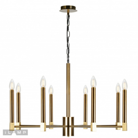 Люстры подвесные — Подвесная люстра iLamp S1002/8 GD купить в 