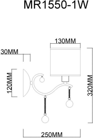 Настенные бра — Бра MyFar MR1550-1W купить в 