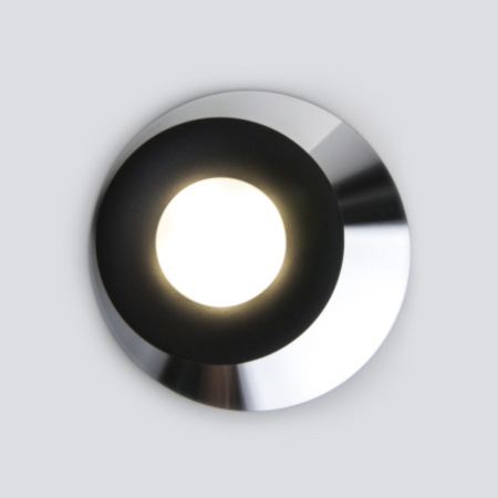 Встраиваемые точечные светильники — Встраиваемый светильник Elektrostandard 124 MR16 черный/серебро купить в 