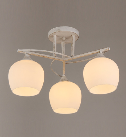 Потолочные люстры — 00767/3 белый с патиной хром купить в 