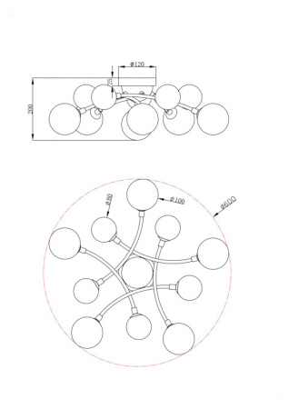 Люстры накладные — Накладная люстра Freya FR5116CL-11BS купить в 