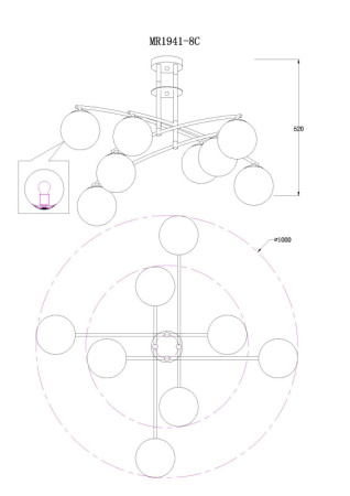 Люстры на штанге — Люстра на штанге MyFar MR1941-8C купить в  Люстры на штанге — Люстра на штанге MyFar MR1941-8C купить в