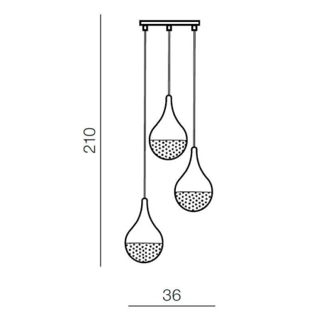 Подвесные светильники — Подвесной светильник Azzardo Cecilia 3 AZ2174 купить в 