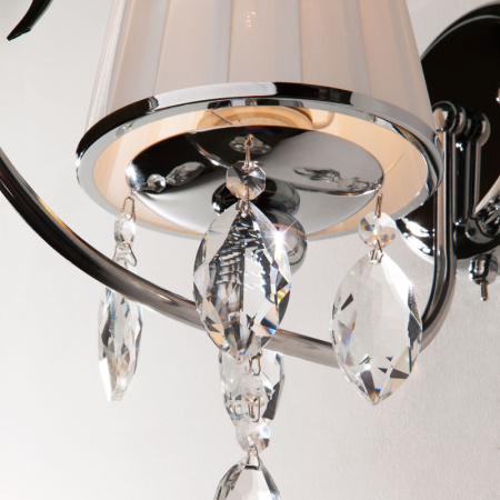 Настенные бра — Бра Eurosvet 10021/1 хром/прозрачный хрусталь Strotskis купить в 