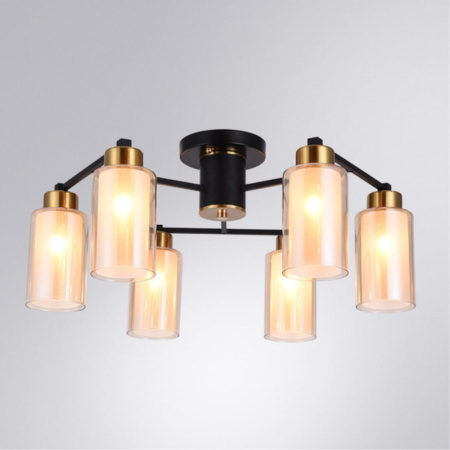 Люстры накладные — Накладная люстра ARTE Lamp A7027PL-6BK купить в 